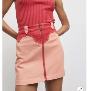 Urban Outfitters Pink and Red Mini Skirt